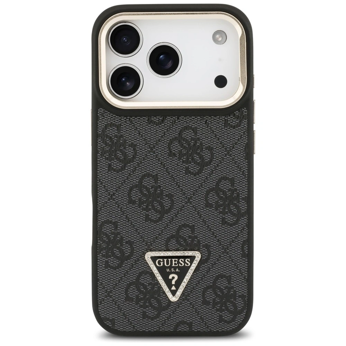 Guess 4G PU Triangle Logo & Stand Camera MagSafe Apple iPhone 17 Pro black
