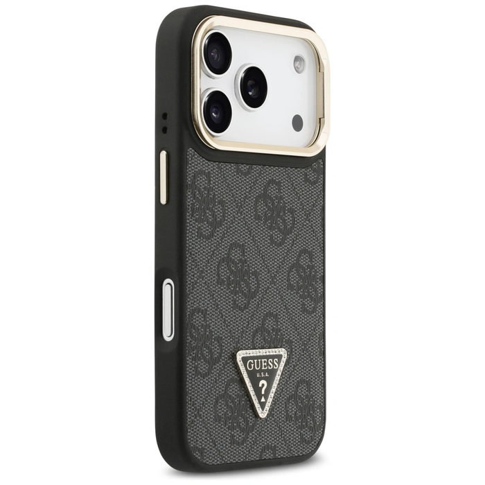 Guess 4G PU Triangle Logo & Stand Camera MagSafe Apple iPhone 17 Pro black