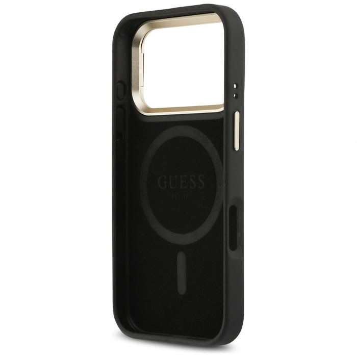Guess 4G PU Triangle Logo & Stand Camera MagSafe Apple iPhone 17 Pro black
