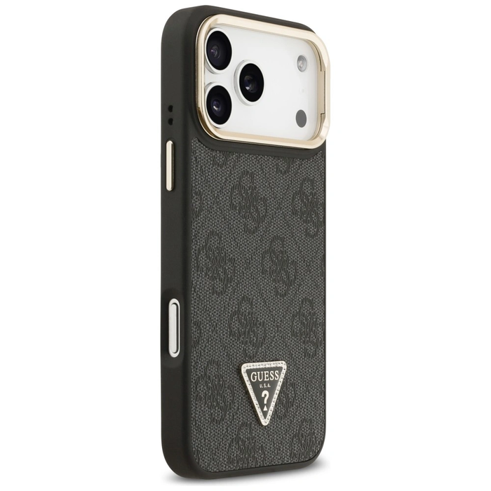 Guess 4G PU Triangle Logo & Stand Camera MagSafe Apple iPhone 17 Pro Max black