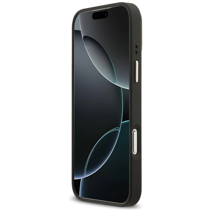 Guess 4G PU Triangle Logo & Stand Camera MagSafe Apple iPhone 17 Pro Max black