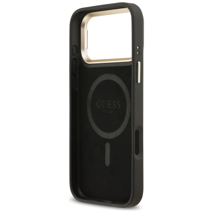 Guess 4G PU Triangle Logo & Stand Camera MagSafe Apple iPhone 17 Pro Max black