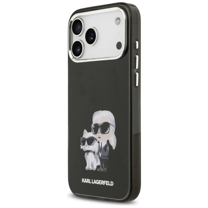 Karl Lagerfeld IML Aquarelle Karl & Choupette & Logo MagSafe Apple iPhone 17 Pro black