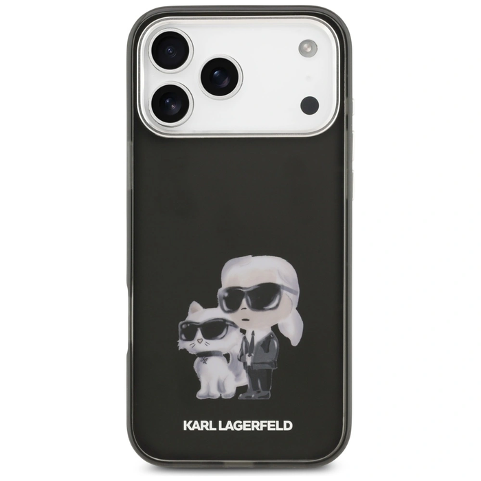 Karl Lagerfeld IML Aquarelle Karl & Choupette & Logo MagSafe Apple iPhone 17 Pro black