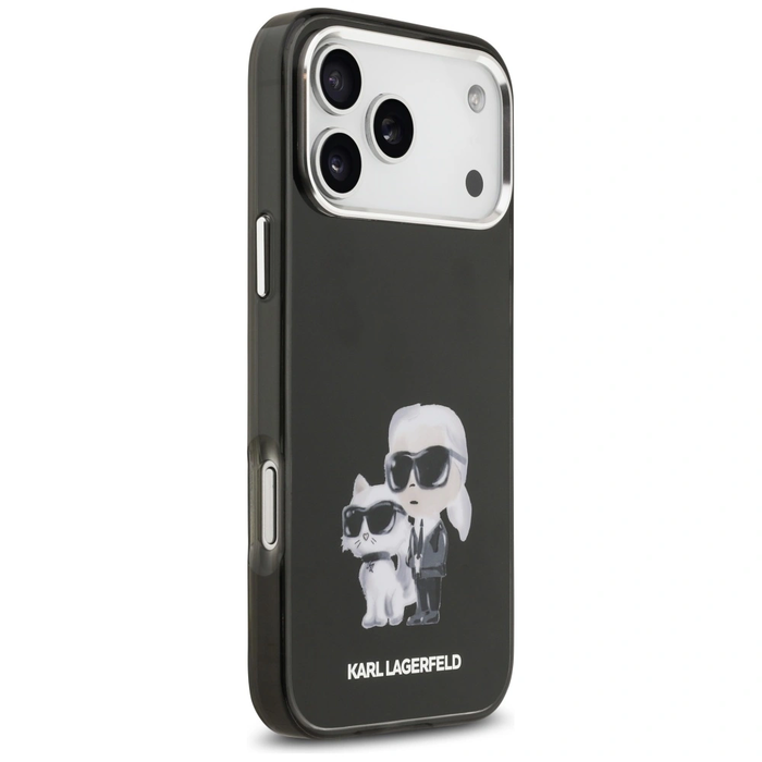 Karl Lagerfeld IML Aquarelle Karl & Choupette & Logo MagSafe Apple iPhone 17 Pro black