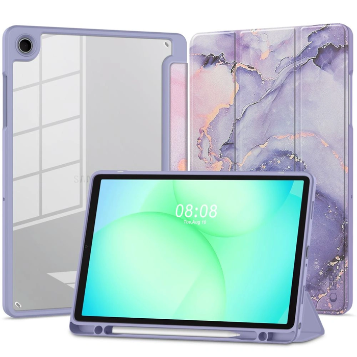 Tech-Protect Smartcase Pen Hybrid Samsung Galaxy Tab A9+ Plus / A11+ Plus 11.0 X210 / X215 / X216 / X230 / X235 / X236 Violet Marble