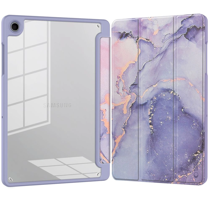Tech-Protect Smartcase Pen Hybrid Samsung Galaxy Tab A9 / A11 8.7 X110 / X115 / X133 / X135 Violet Marble