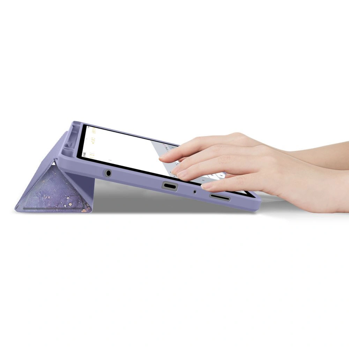 Tech-Protect Smartcase Pen Hybrid Samsung Galaxy Tab A9 / A11 8.7 X110 / X115 / X133 / X135 Violet Marble