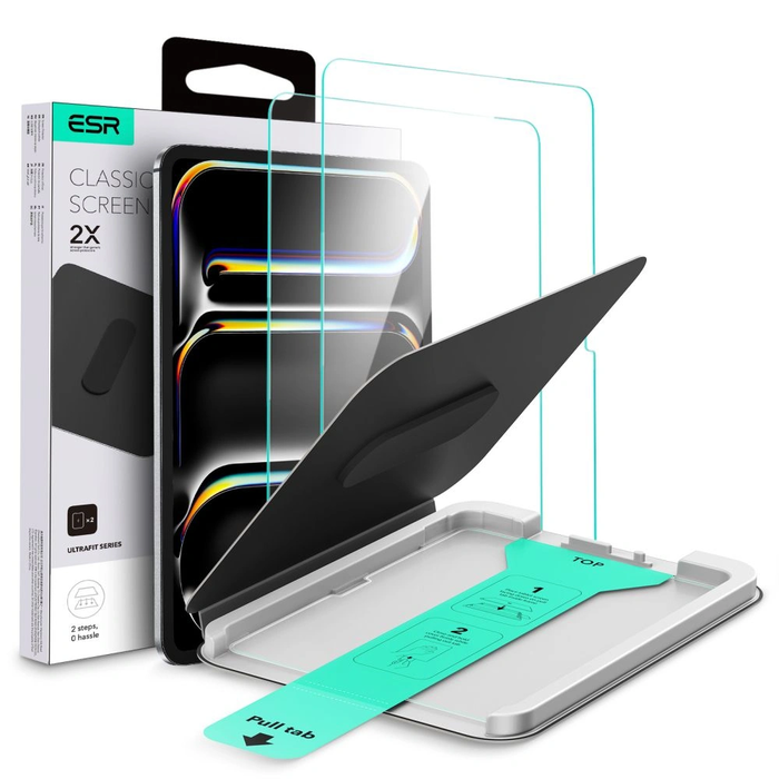 ESR Ultrafit Tempered Glass Apple iPad Pro 11” 2024/2025 Clear [2 PACK]