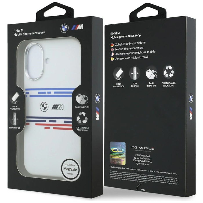 BMW M Silicon Horizontal Line MagSafe Apple iPhone 17 white