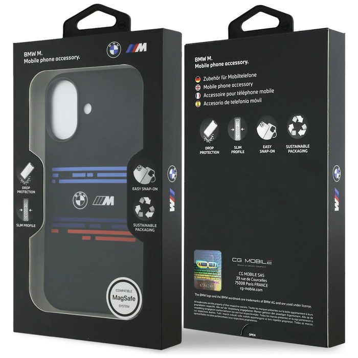 BMW M Silicon Horizontal Line MagSafe Apple iPhone 17 black