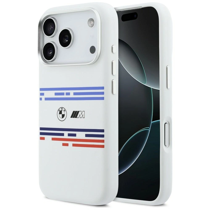 BMW M Silicon Horizontal Line MagSafe Apple iPhone 17 Pro white