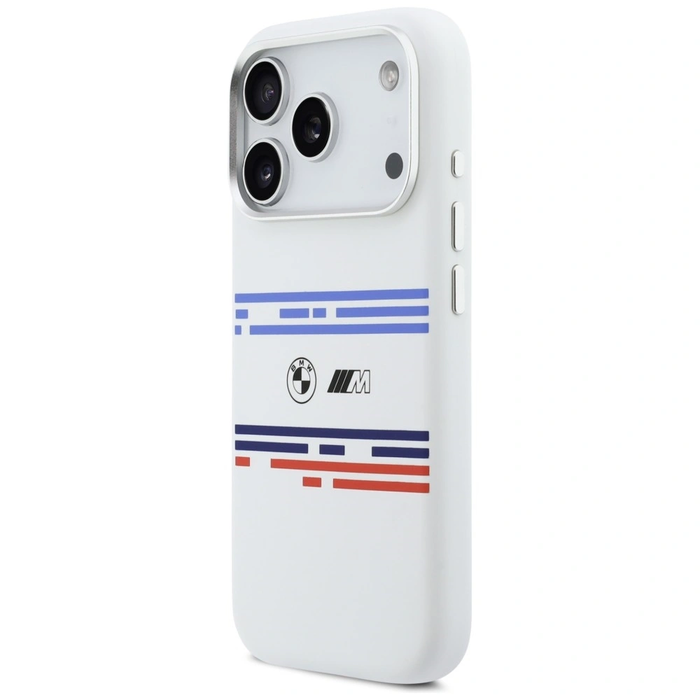 BMW M Silicon Horizontal Line MagSafe Apple iPhone 17 Pro white