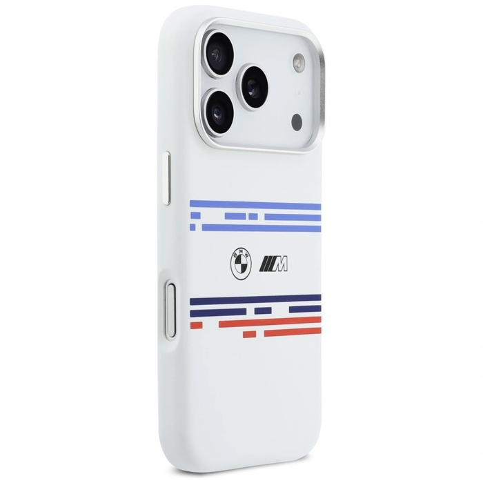 BMW M Silicon Horizontal Line MagSafe Apple iPhone 17 Pro white