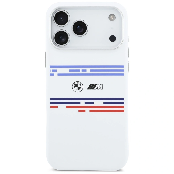 BMW M Silicon Horizontal Line MagSafe Apple iPhone 17 Pro Max white