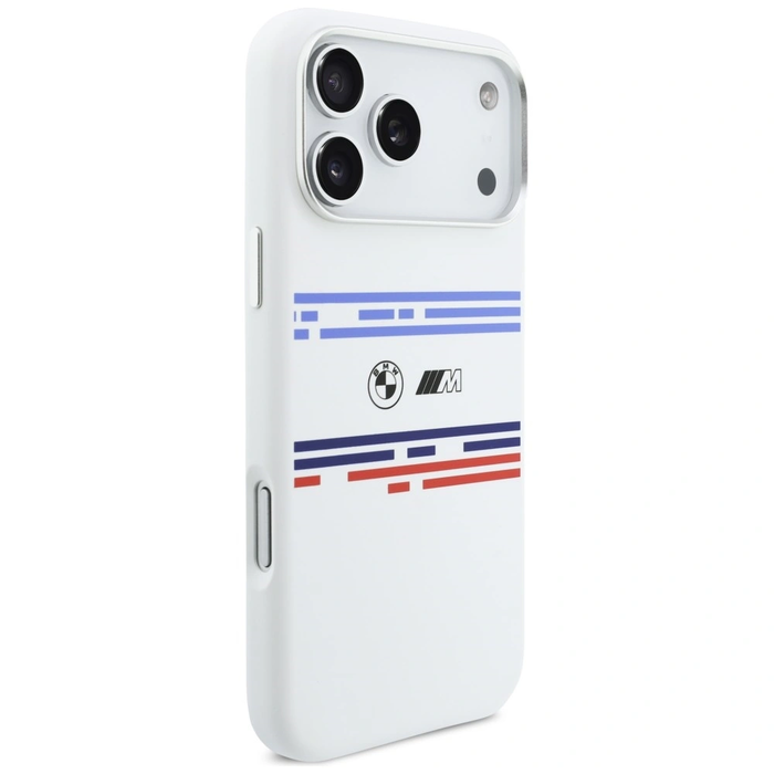 BMW M Silicon Horizontal Line MagSafe Apple iPhone 17 Pro Max white