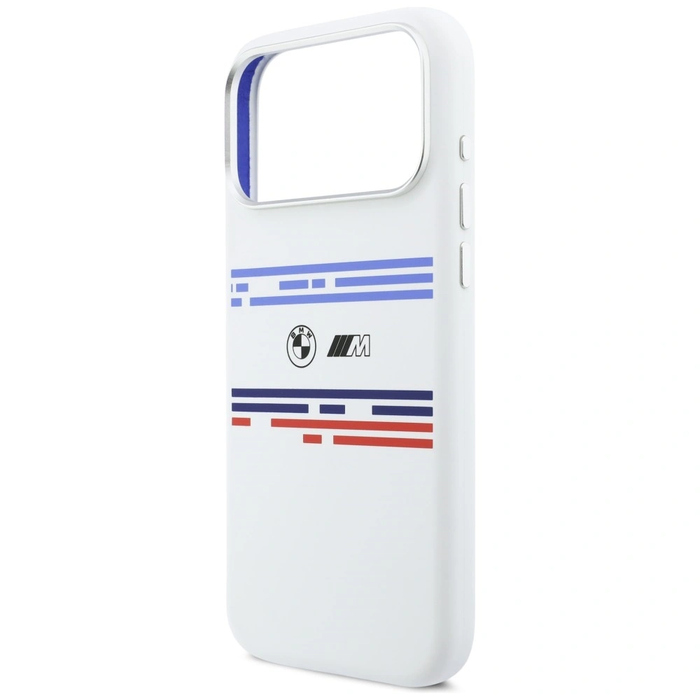 BMW M Silicon Horizontal Line MagSafe Apple iPhone 17 Pro Max white