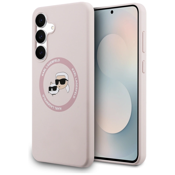 Karl Lagerfeld Silicone Karl&Choupette Heads MagSafe Samsung Galaxy S25 FE pink