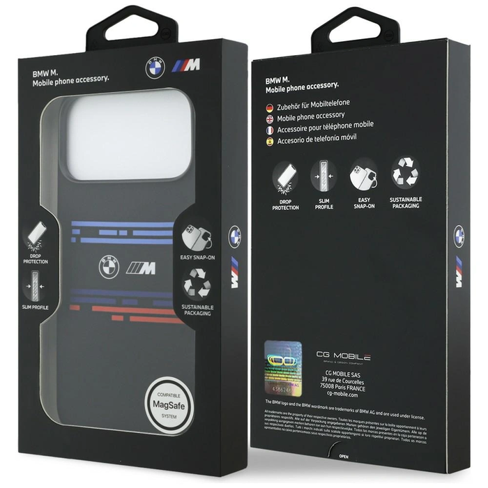 BMW M Silicon Horizontal Line MagSafe Apple iPhone 17 Pro Max black
