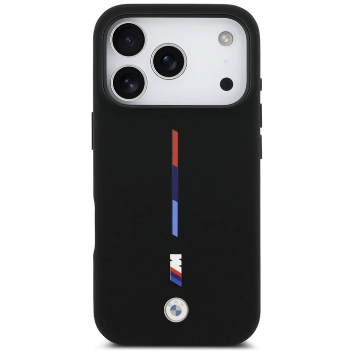 BMW M Silicon Tricolor Line MagSafe for Apple iPhone 17 Pro black