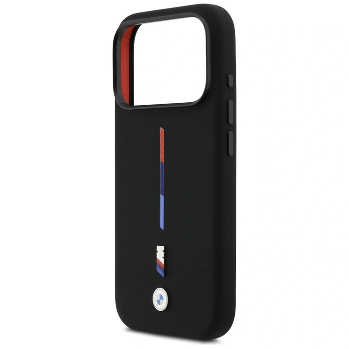 BMW M Silicon Tricolor Line MagSafe for Apple iPhone 17 Pro black