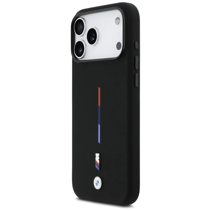 BMW M Silicon Tricolor Line MagSafe for Apple iPhone 17 Pro Max black