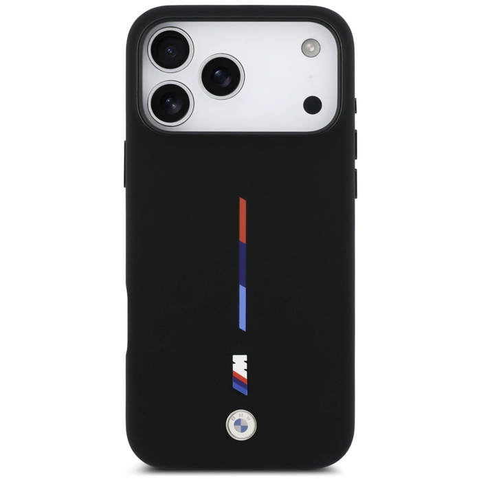BMW M Silicon Tricolor Line MagSafe for Apple iPhone 17 Pro Max black