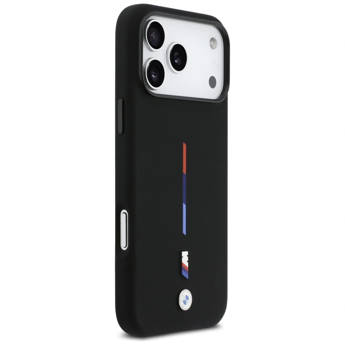 BMW M Silicon Tricolor Line MagSafe for Apple iPhone 17 Pro Max black