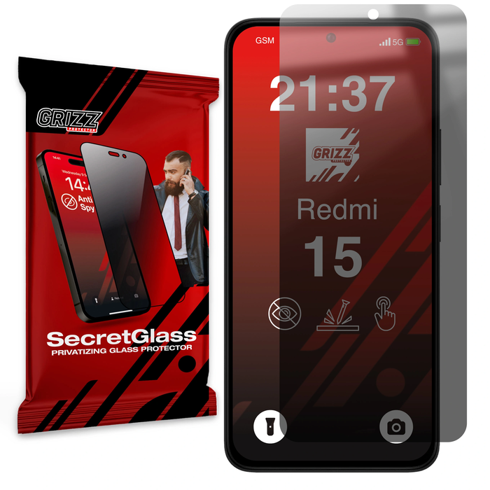 GrizzGlass Matte SecretGlass Xiaomi Redmi 15