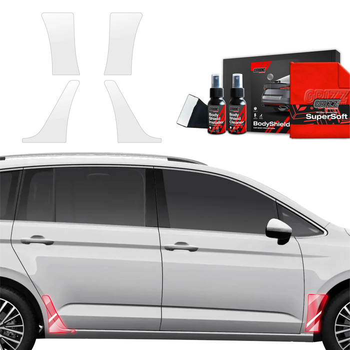 GrizzGlass BodyShield Wheel Arch Protection Film Volkswagen VW Touran (2024-2025) [4in1]