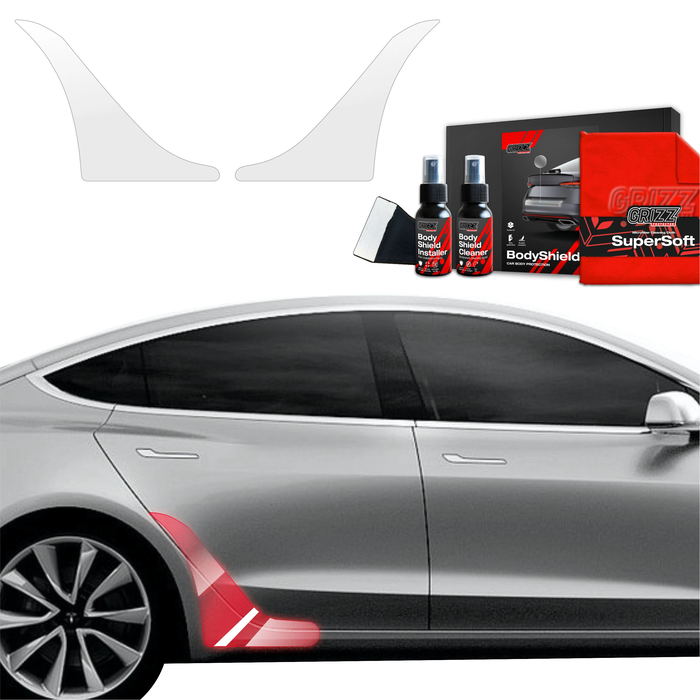 GrizzGlass BodyShield Wheel Arch Protection Film Tesla Model 3 (2017-2020) [2in1] 
