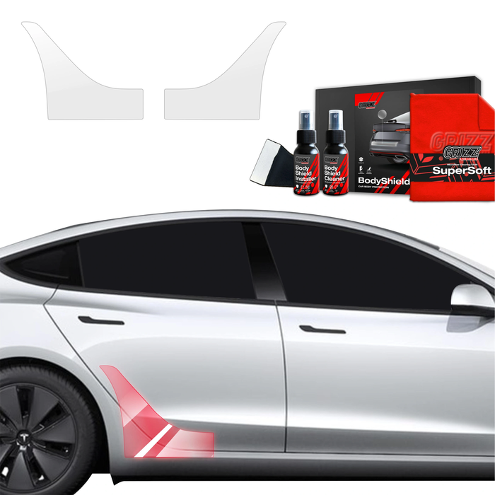 GrizzGlass BodyShield Wheel Arch Protection Film Tesla Model 3 (2021-2025) [2in1] 