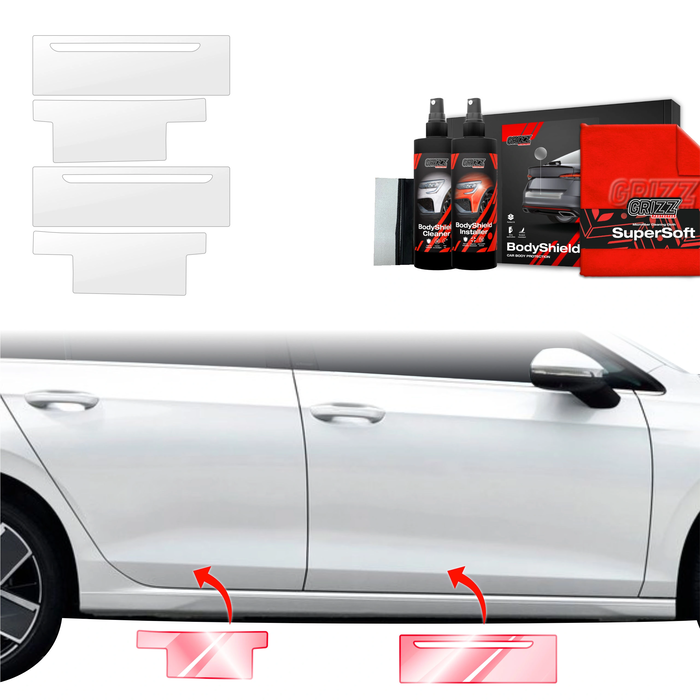 GrizzGlass BodyShield Door Sill Protection Film Volkswagen VW Golf 8 Hatchback (2024-2025) [4in1]