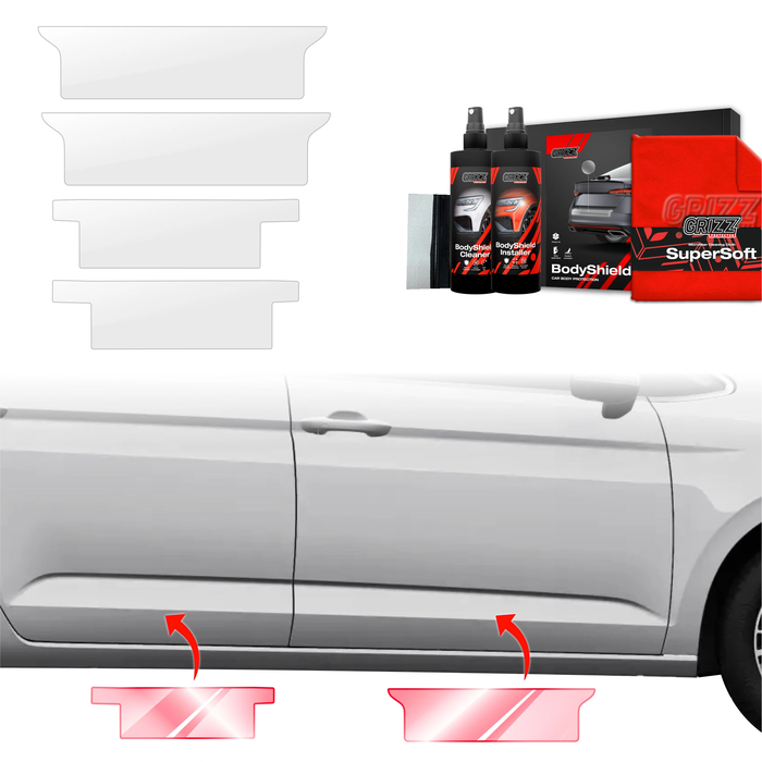 GrizzGlass BodyShield Door Sill Protection Film Volkswagen VW Touran (2024-2025) [4in1]
