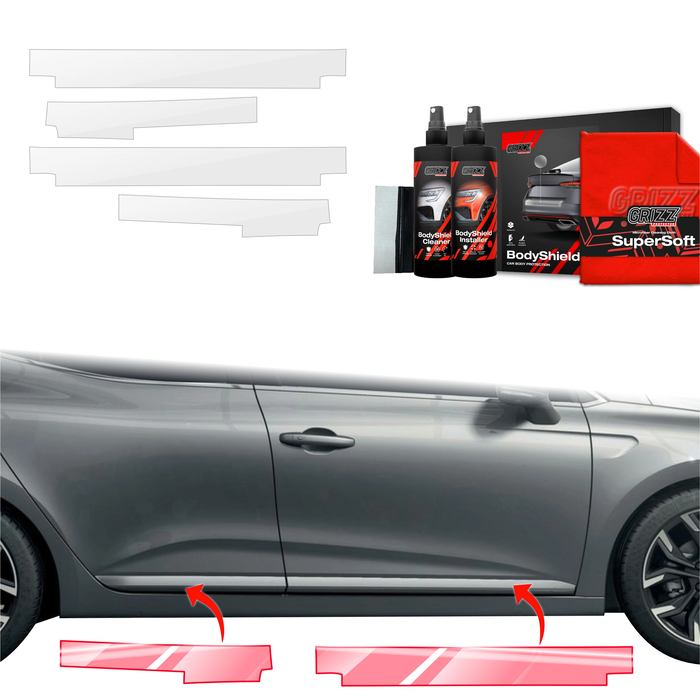 GrizzGlass BodyShield Door Sill Protection Film Renault Clio (2020-2024) [4in1]