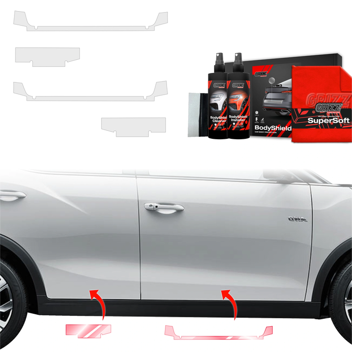 GrizzGlass BodyShield Door Sill Protection Film SsangYong Tivoli (2023-2025) [4in1]