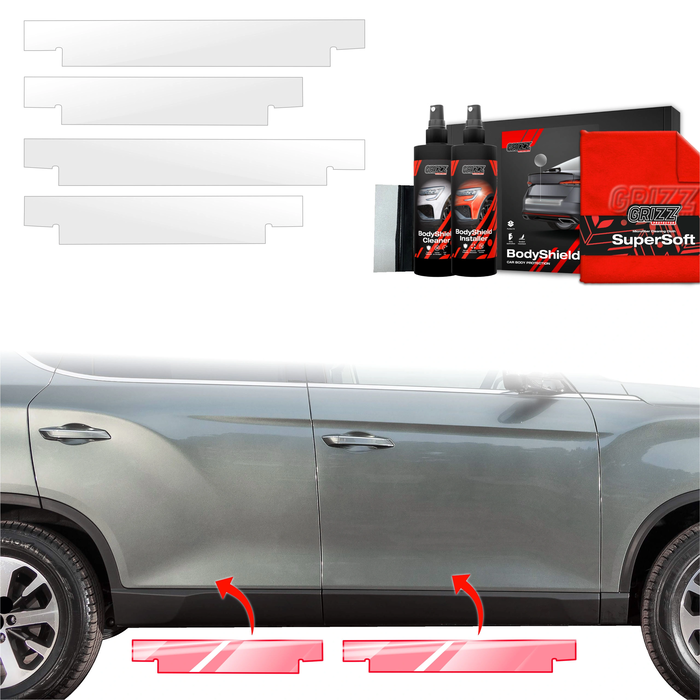 GrizzGlass BodyShield Door Sill Protection Film SsangYong Rexton (2023-2025) [4in1]