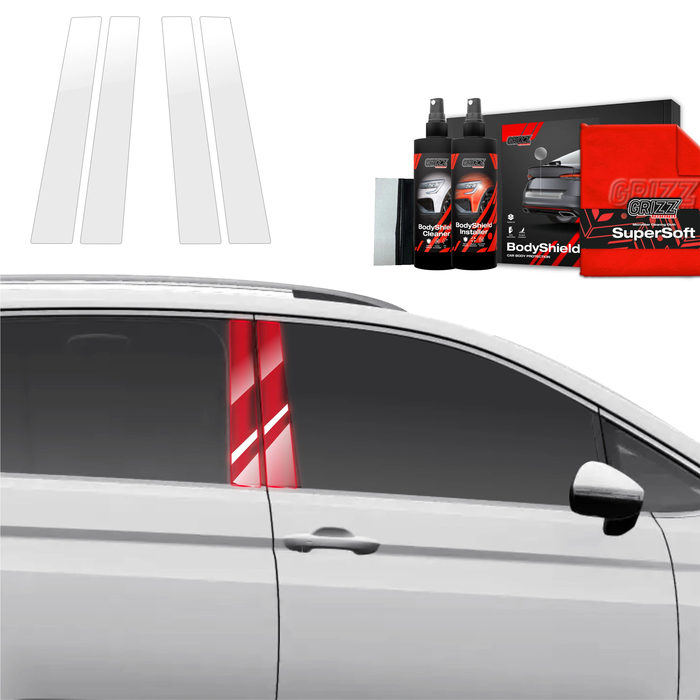 GrizzGlass BodyShield Car Pillar Protective Film Volkswagen VW Touran (2024-2025) [4in1]