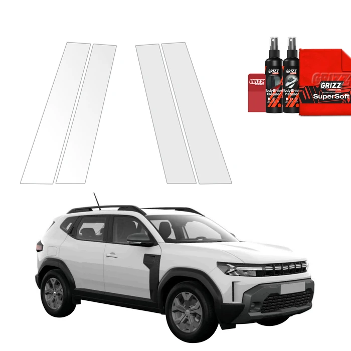 GrizzGlass BodyShield Car Pillar Protective Film Dacia Duster (2024-2025) [4in1]
