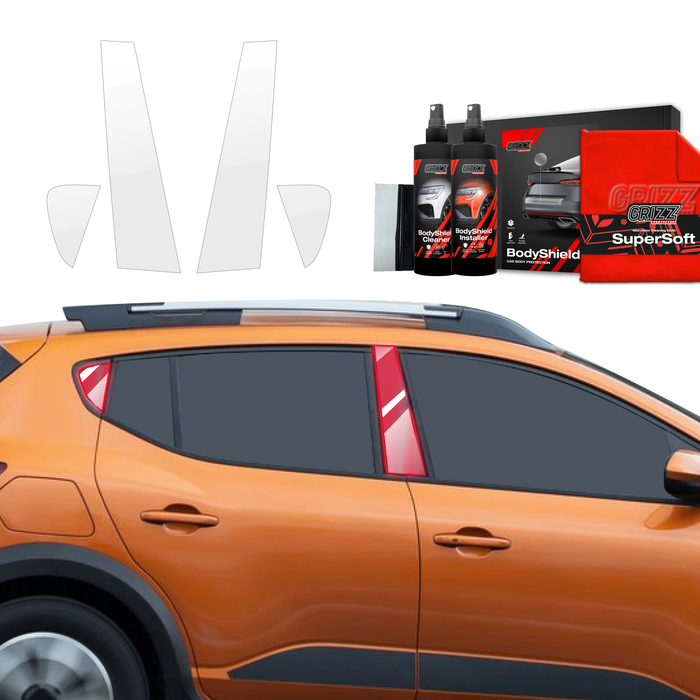 GrizzGlass BodyShield Car Pillar Protective Film Dacia Sandero (2020-2024) [4in1]