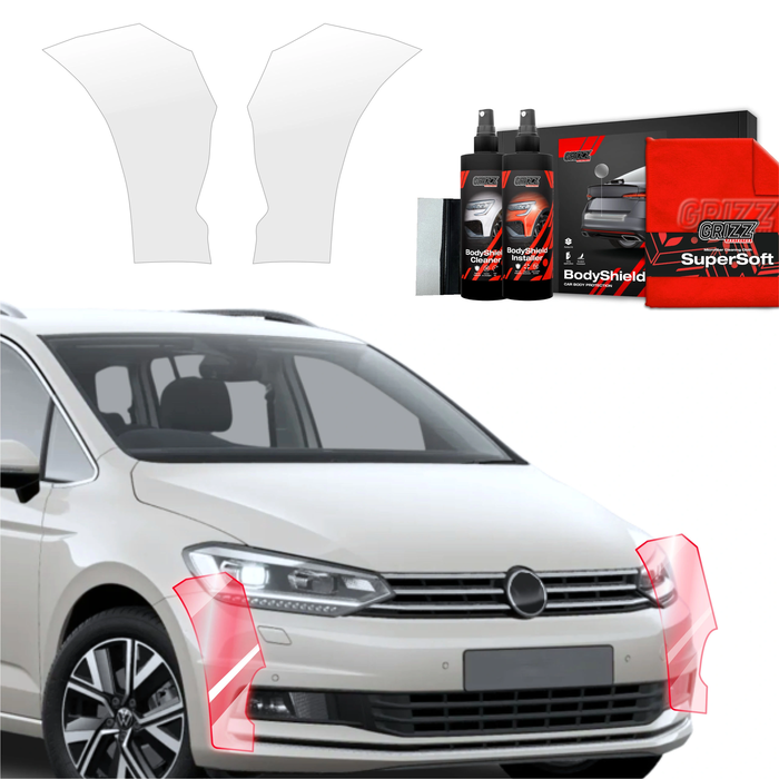 GrizzGlass BodyShield Protective Film For Bumpers Volkswagen VW Touran (2024-2025) [2in1] 