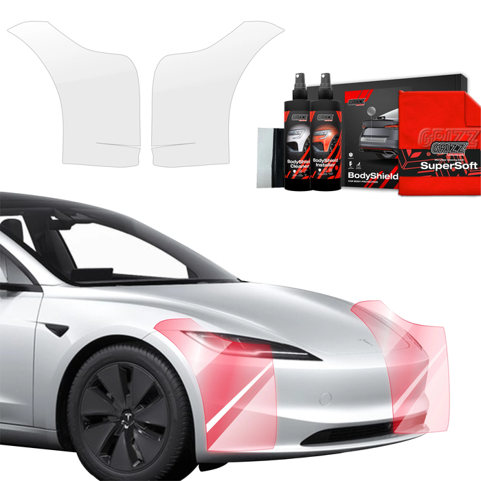 GrizzGlass BodyShield Protective Film For Bumpers Tesla Model 3 (2021-2025) [2in1] 