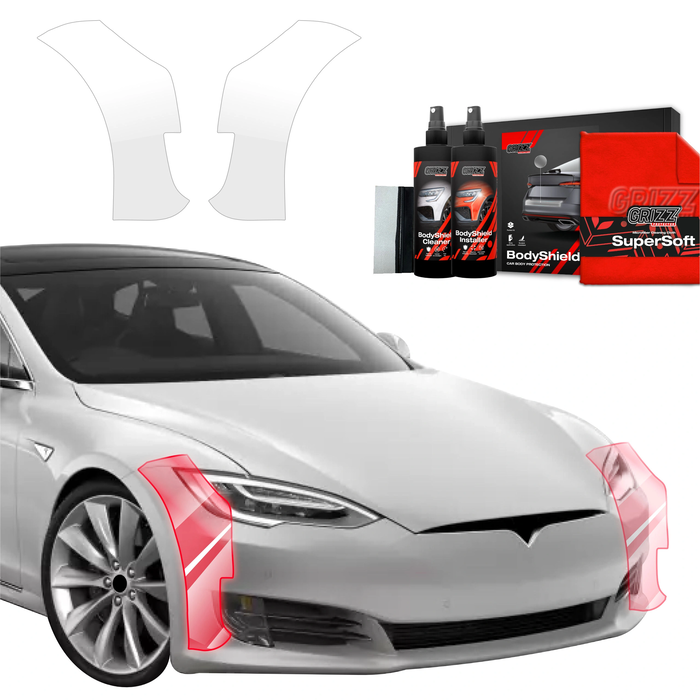 GrizzGlass BodyShield Protective Film For Bumpers Tesla Model S (2023-2025) [2in1] 