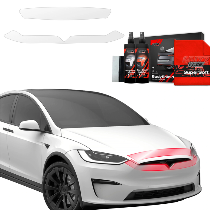 GrizzGlass BodyShield Hood Protective Film Tesla Model X (2021-2025) [2in1] 