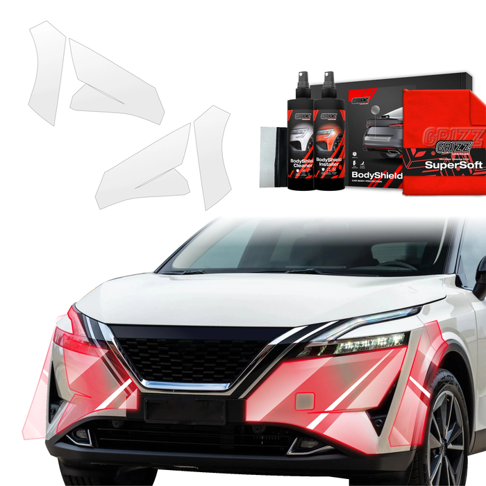 GrizzGlass BodyShield Protective Film For Bumpers Nissan Qashqai 3 (2021-2024) [4in1]