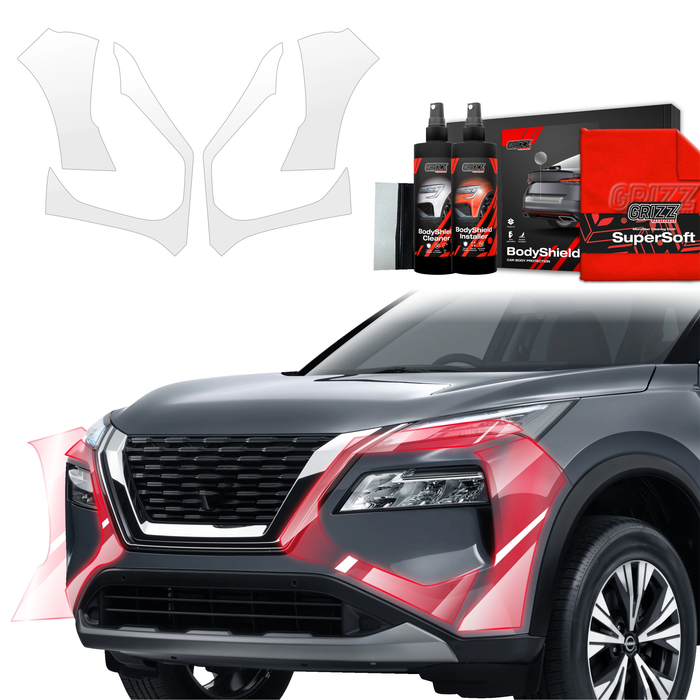 GrizzGlass BodyShield Protective Film For Bumpers Nissan X-Trail Facelift (2024-2025) [4in1]
