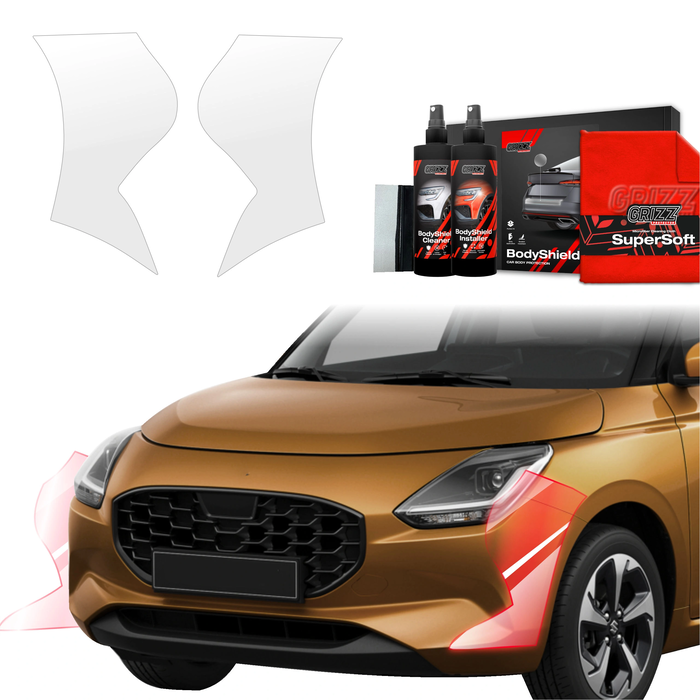 GrizzGlass BodyShield Protective Film For Bumpers Suzuki Swift (2024-2025) [2in1] 