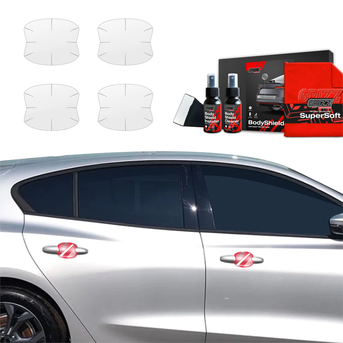 GrizzGlass BodyShield Protective Film For Door Handles Ford Focus ST-Line X Hatchback Facelift (2021-2025) [4in1]
