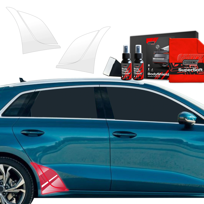 GrizzGlass BodyShield Wheel Arch Protection Film Audi A3 8Y Sportback (2020-2023) [4in1]