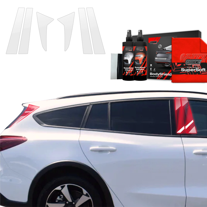 GrizzGlass BodyShield Car Pillar Protective Film Ford Focus Active X Kombi Facelift (2021-2025) [6in1]